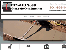 Tablet Screenshot of howardscottconstruction.com